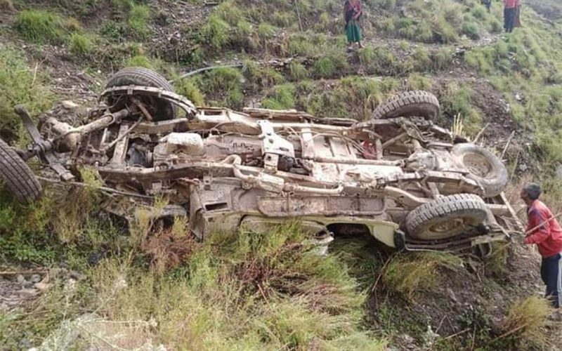 रुकुम पश्चिममा जिप दुर्घटना, ५ जनाको अवस्था चिन्ताजनक
